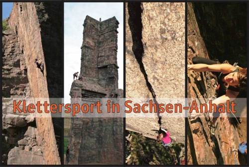 Postkarte Klettern in Sachsen-Anhalt